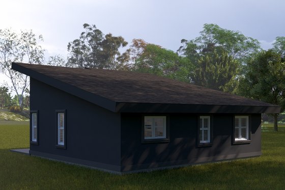 Exterior - Rear Elevation for Modern House Plan #1060-324 - 2 bed, 1 bath