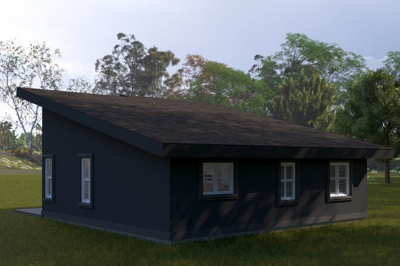 House Plan Design - Exterior - Rear Elevation for Modern House Plan #1060-324 - 2 bed, 1 bath