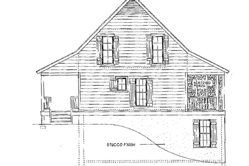 House Design - Exterior - Other Elevation 1 for Farmhouse House Plan #406-178 - 2 bed, 1 bath