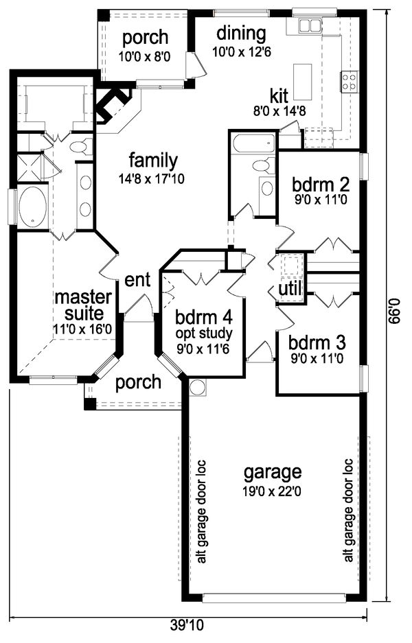Traditional Floor Plan - Main Floor Plan #84-326