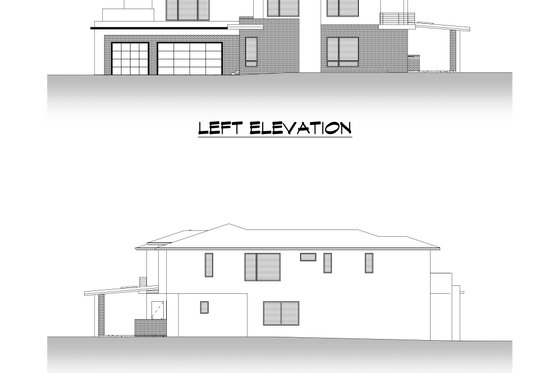 Exterior - Other Elevation 3 for Contemporary House Plan #1066-193 - 5 bed, 6.5 bath