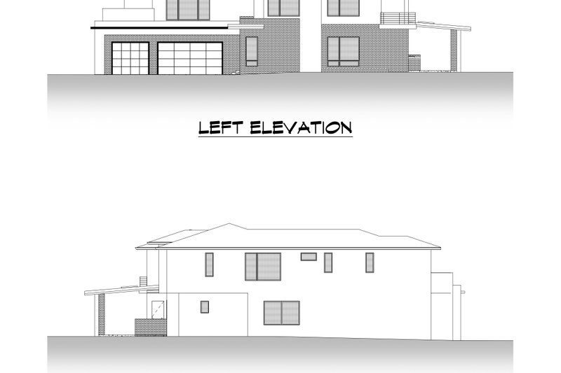 Architectural House Design - Exterior - Other Elevation 3 for Contemporary House Plan #1066-193 - 5 bed, 6.5 bath