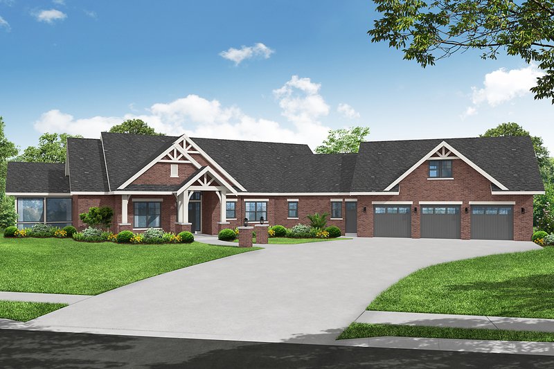 Dream House Plan - Craftsman Exterior - Front Elevation Plan #124-1272