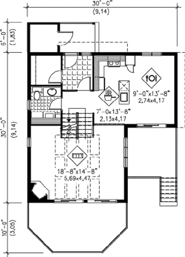 Modern Floor Plan - Main Floor Plan #25-2288