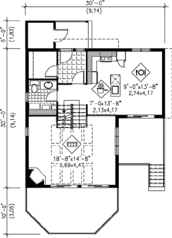Home Plan - Modern Floor Plan - Main Floor Plan #25-2288