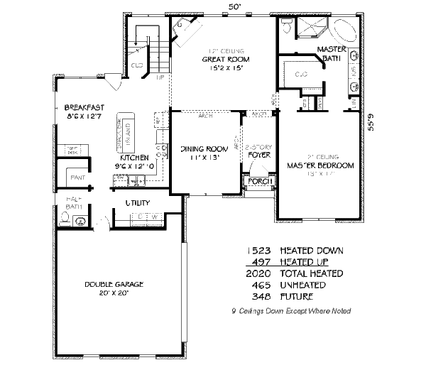European Floor Plan - Main Floor Plan #424-106