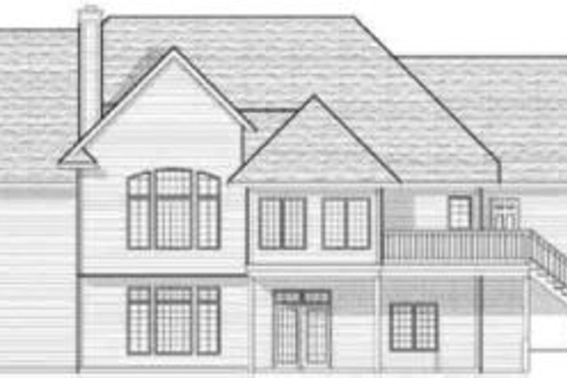 Home Plan - Exterior - Rear Elevation for Traditional House Plan #70-583 - 4 bed, 3.5 bath