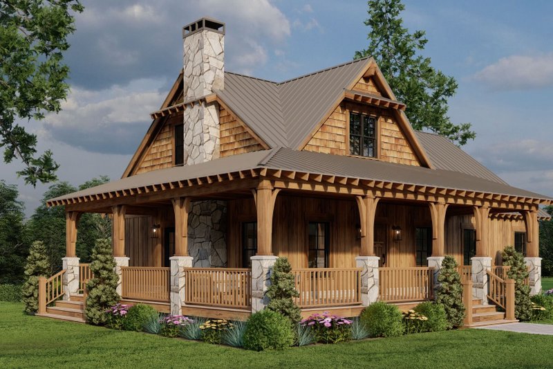 Home Plan - Exterior - Front Elevation 4 for Craftsman House Plan #17-3427 - 2 bed, 2.5 bath
