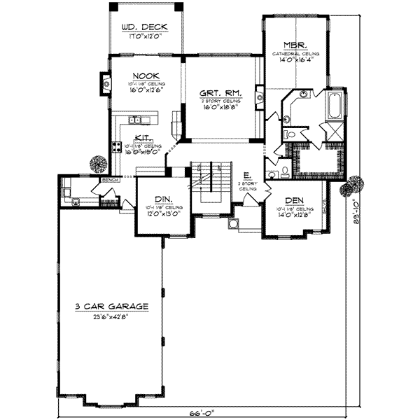 Home Plan - European Floor Plan - Main Floor Plan #70-849