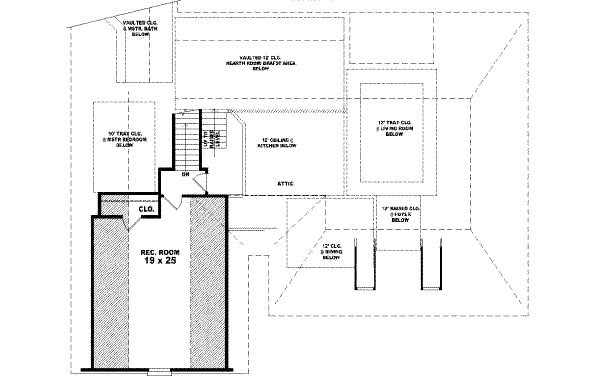 Colonial Floor Plan - Upper Floor Plan #81-582