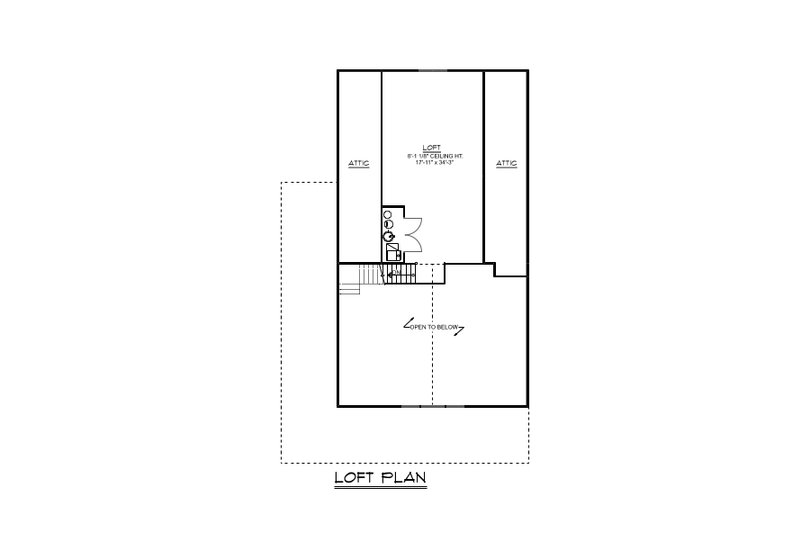 Home Plan - Floor Plan - Upper Floor for Country House Plan #1064-276 - 3 bed, 2 bath