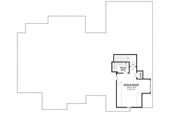 Floor Plan - Upper Floor for Ranch House Plan #430-169 - 4 bed, 2.5 bath