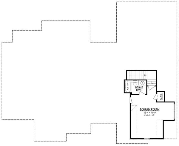 Ranch Floor Plan - Upper Floor Plan #430-169