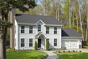 Colonial Exterior - Front Elevation Plan #3-247