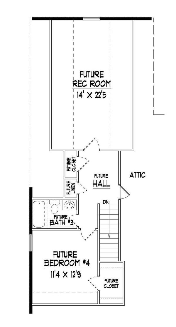 Traditional Floor Plan - Upper Floor Plan #424-277