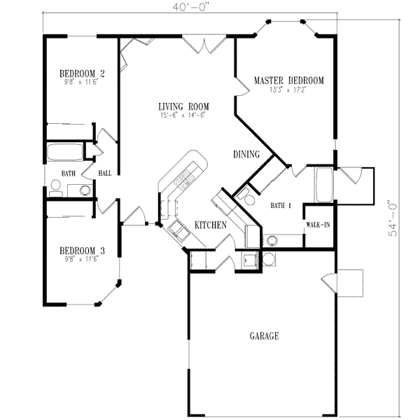 Dream House Plan - Adobe / Southwestern Floor Plan - Main Floor Plan #1-218