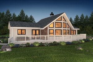 Dream House Plan - Cabin Exterior - Front Elevation Plan #47-880