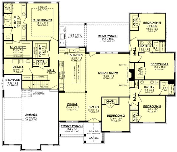 House Blueprint - Country Floor Plan - Main Floor Plan #430-268