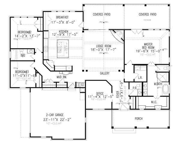 Ranch Floor Plan - Main Floor Plan #54-565
