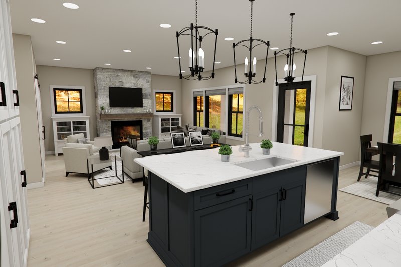 House Blueprint - Interior - Kitchen for Bungalow House Plan #51-1375 - 4 bed, 3.5 bath