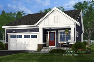 Architectural House Design - Craftsman Exterior - Front Elevation Plan #51-1334