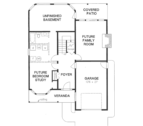House Plan Design - Traditional Floor Plan - Lower Floor Plan #18-9035