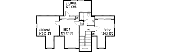 Home Plan - Traditional Floor Plan - Upper Floor Plan #60-575