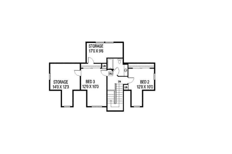 Home Plan - Floor Plan - Upper Floor for Traditional House Plan #60-575 - 3 bed, 3 bath