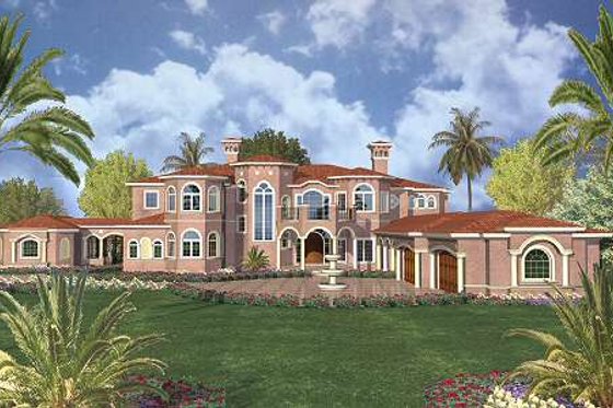Exterior - Other Elevation for Mediterranean House Plan #420-200 - 7 bed, 9.5 bath
