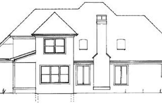 Exterior - Rear Elevation for Traditional House Plan #41-139 - 3 bed, 2.5 bath