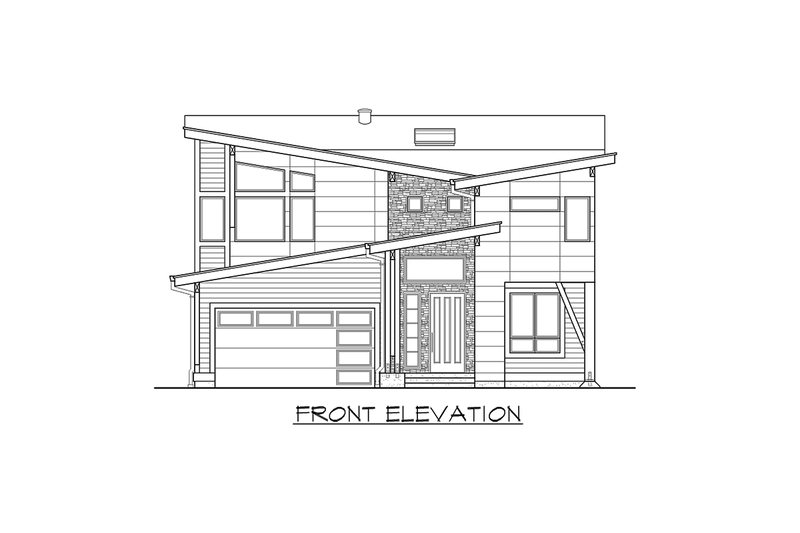 House Blueprint - Exterior - Other Elevation for Contemporary House Plan #132-227 - 4 bed, 3 bath