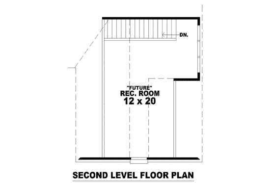 Floor Plan - Upper Floor for Southern House Plan #81-1068 - 3 bed, 2.5 bath