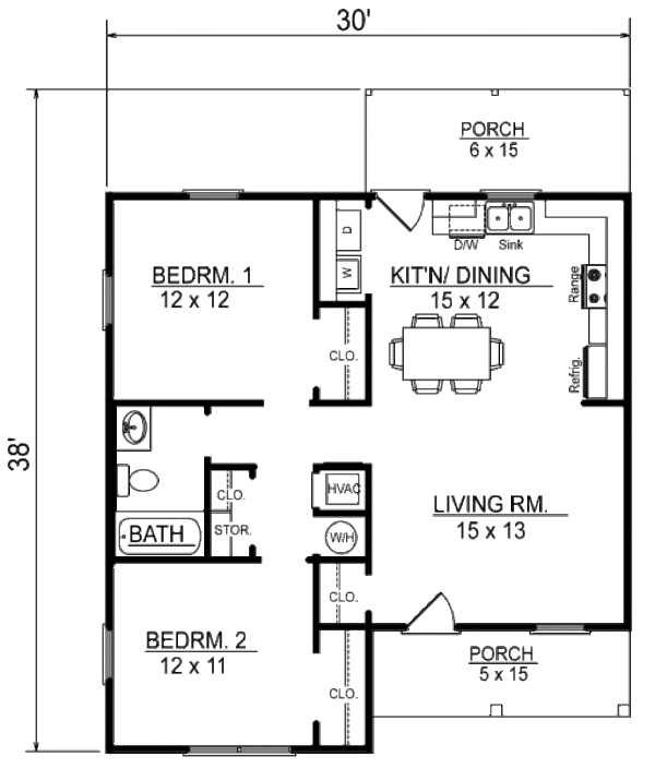 Home Plan - Cottage Floor Plan - Main Floor Plan #14-239