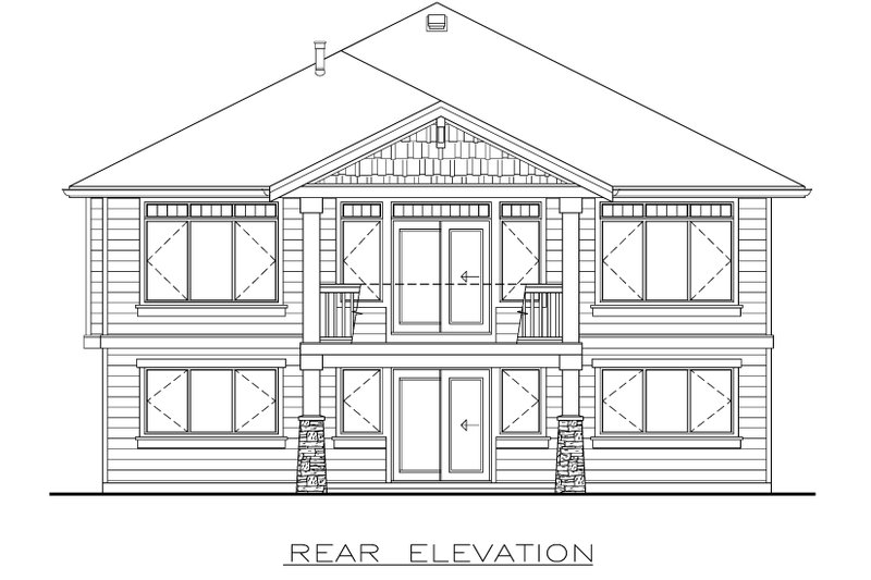 Home Plan - Exterior - Rear Elevation for Bungalow House Plan #1100-109 - 3 bed, 2 bath