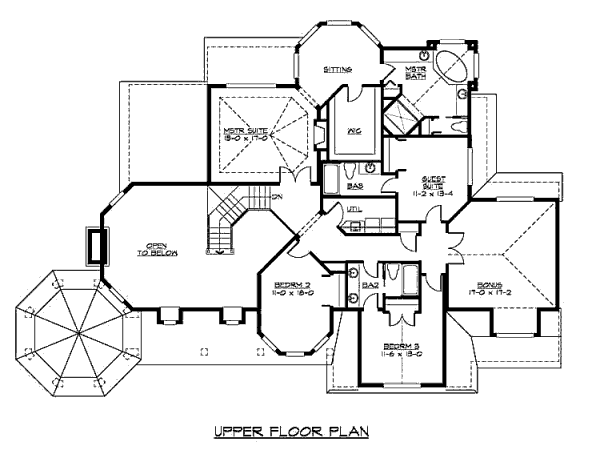 House Design - Craftsman Floor Plan - Upper Floor Plan #132-159
