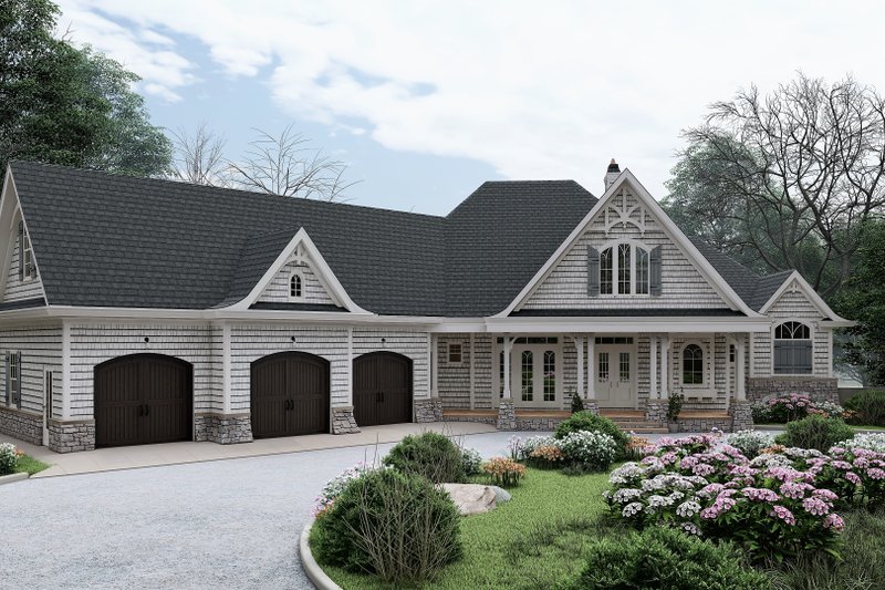 Home Plan - Exterior - Front Elevation 3 for Farmhouse House Plan #54-430 - 3 bed, 3.5 bath