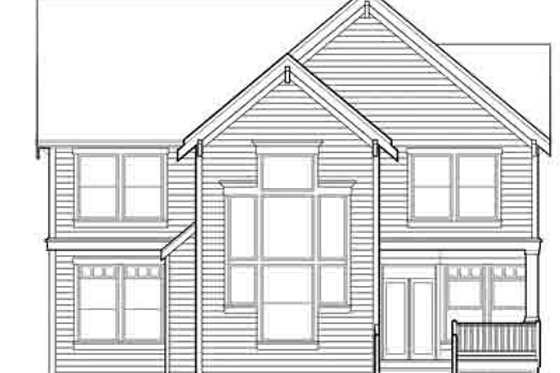 Exterior - Rear Elevation for Traditional House Plan #48-208 - 3 bed, 2.5 bath