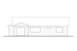 Exterior - Rear Elevation for Ranch House Plan #124-1224 - 3 bed, 2 bath