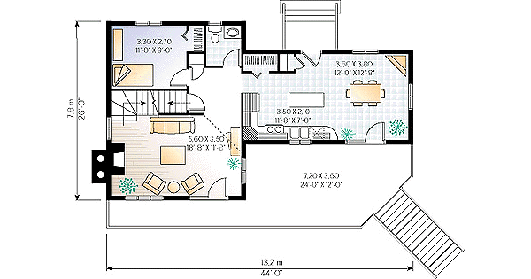 Architectural House Design - Floor Plan - Main Floor Plan #23-2065