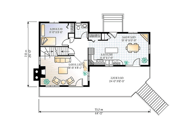 Home Plan - Floor Plan - Main Floor House Plan #23-2065 - 3 bed, 1.5 bath
