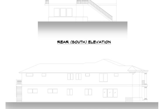 Exterior - Other Elevation 4 for Mediterranean House Plan #1066-101 - 7 bed, 6.5 bath
