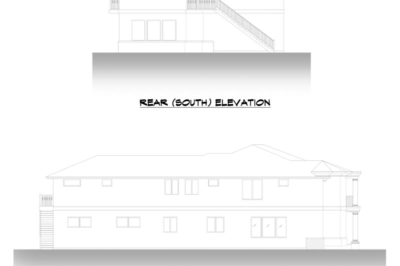 Home Plan - Exterior - Other Elevation 4 for Mediterranean House Plan #1066-101 - 7 bed, 6.5 bath