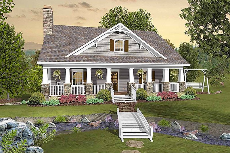 Cottage Style House Plan - 3 Beds 2.5 Baths 1666 Sq/Ft Plan #56-627
