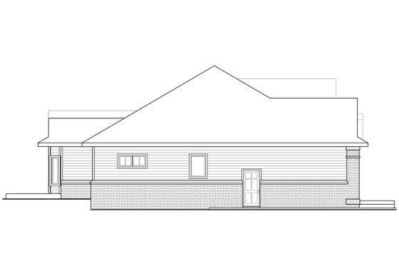 Exterior - Other Elevation 1 for Craftsman House Plan #124-551 - 2 bed, 2.5 bath