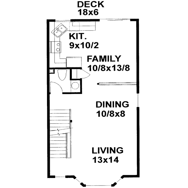 European Floor Plan - Main Floor Plan #303-368