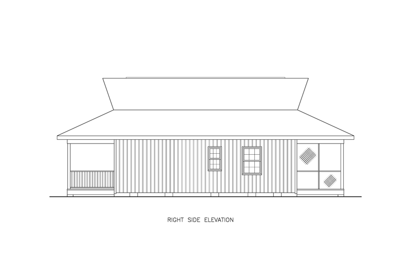 Home Plan - Exterior - Front Elevation 5 for Contemporary House Plan #54-665 - 4 bed, 2 bath