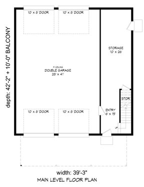 Floor Plan - Lower Floor for Traditional House Plan #932-444 - 6 bed, 4 bath