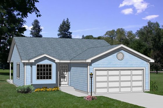 Exterior - Front Elevation for Traditional House Plan #116-206 - 3 bed, 2 bath