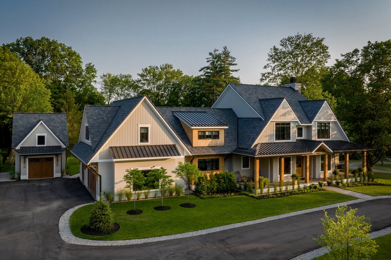 House Blueprint - Exterior - Front Elevation 3 for Farmhouse House Plan #928-340 - 4 bed, 3.5 bath