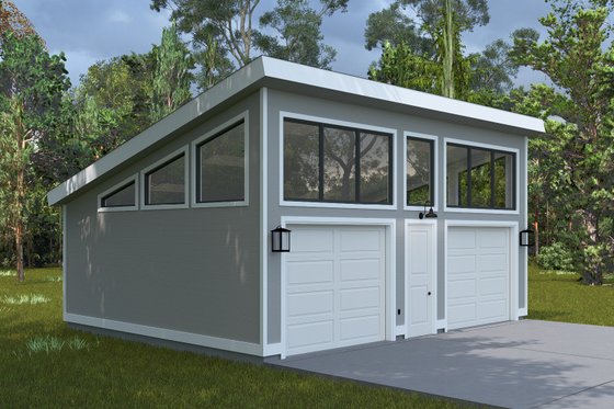 Exterior - Front Elevation 7 for Contemporary House Plan #1060-284, 0 bath